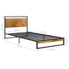 Metallbettgestell Moynahan 100x200cm