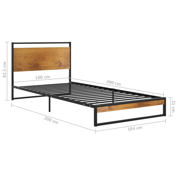 Metallbettgestell Moynahan 100x200cm