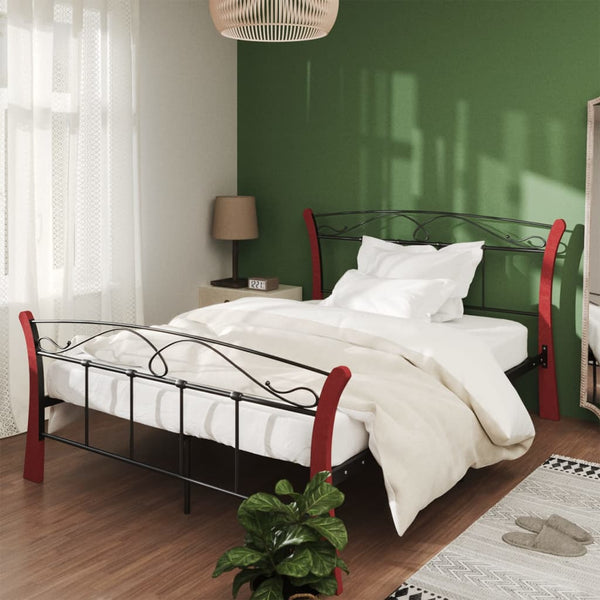 Schwarzes Bettgestell Santie 120x200cm (Metall)