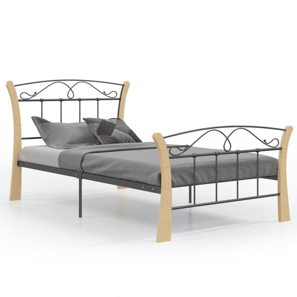 Bettgestell Henry 100x200cm, schwarz (Metall)