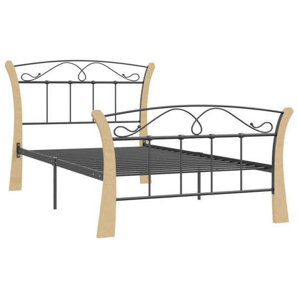 Bettgestell Henry 100x200cm, schwarz (Metall)
