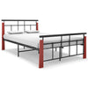 Bettgestell Metall und Volleiche Paal 120x200cm