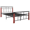 Bettgestell Metall und Volleiche Paal 120x200cm