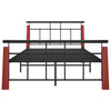 Bettgestell Metall und Volleiche Paal 120x200cm