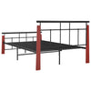 Bettgestell Metall und Volleiche Paal 120x200cm