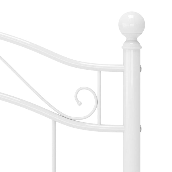 Weißes Bettgestell Dinul 100x200cm (Metall)