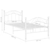 Weißes Bettgestell Dinul 100x200cm (Metall)