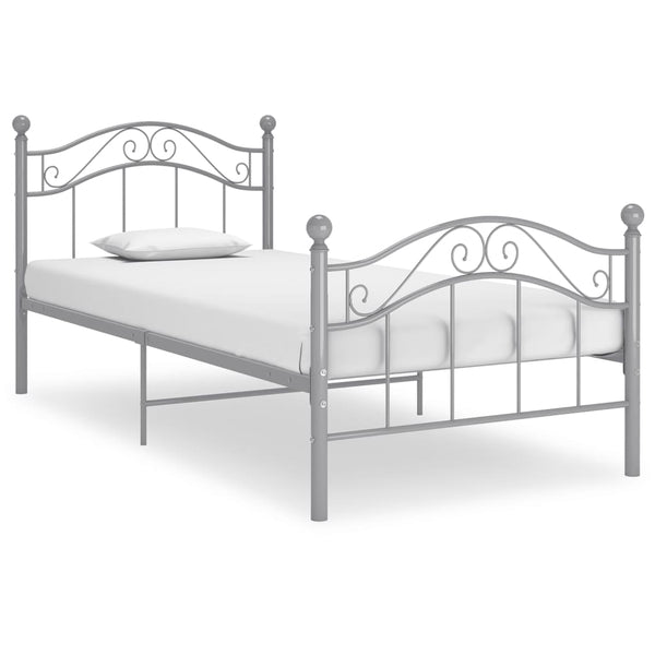 Graues Bettgestell Dinul 100x200cm (Metall)