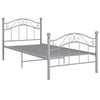 Graues Bettgestell Dinul 100x200cm (Metall)