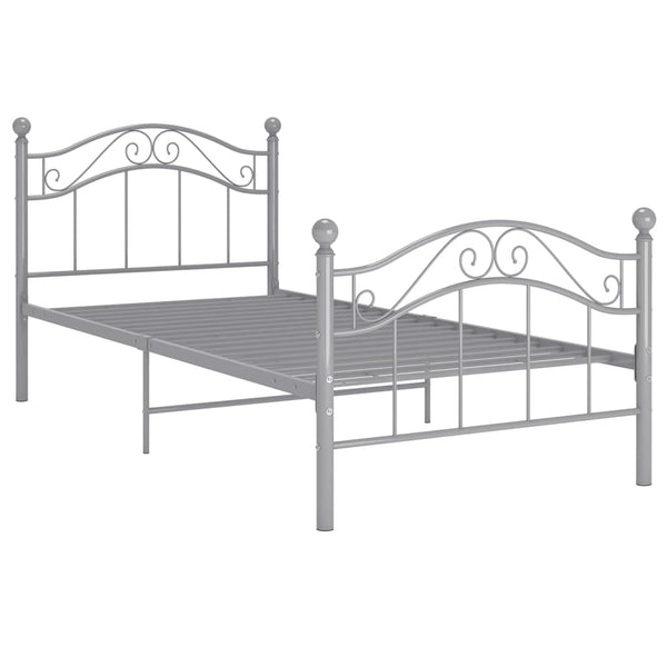 Graues Bettgestell Dinul 100x200cm (Metall)