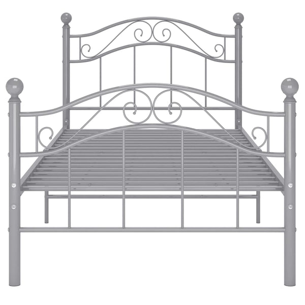 Graues Bettgestell Dinul 100x200cm (Metall)