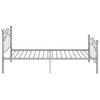 Graues Bettgestell Dinul 100x200cm (Metall)