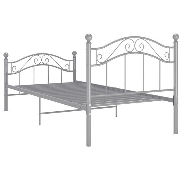 Graues Bettgestell Dinul 100x200cm (Metall)