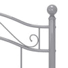 Graues Bettgestell Dinul 100x200cm (Metall)