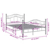 Graues Bettgestell Totosel 120x200cm (Metall)