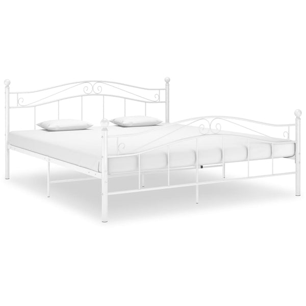 Weißes Bettgestell Totosel 160x200cm (Metall)