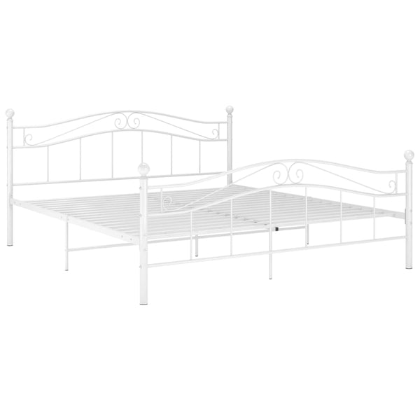 Weißes Bettgestell Totosel 160x200cm (Metall)