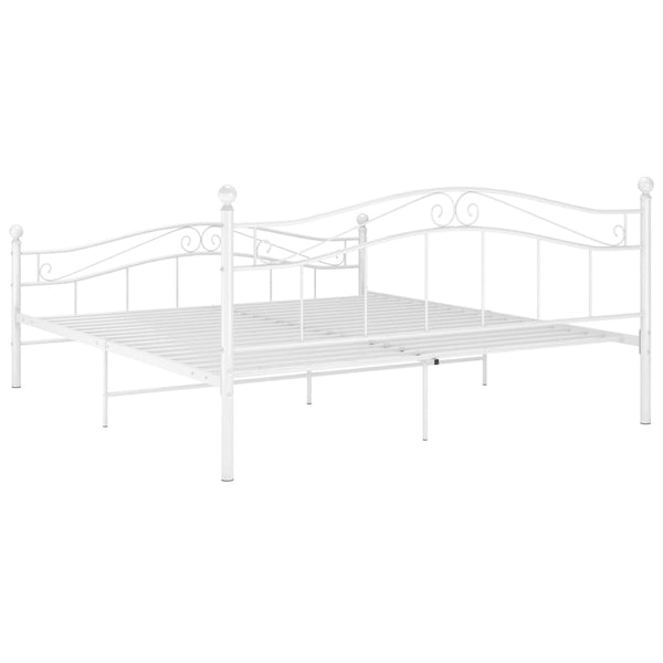 Weißes Bettgestell Totosel 160x200cm (Metall)