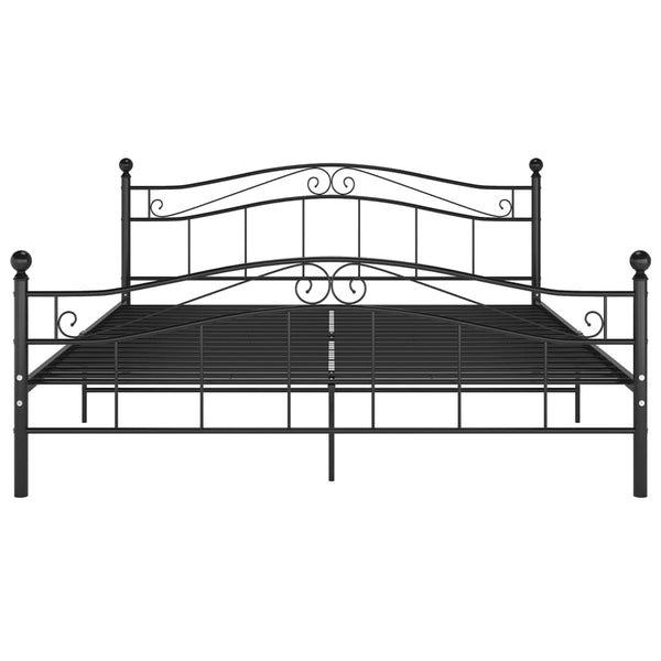 Schwarzes Bettgestell Totosel 180x200cm (Metall)