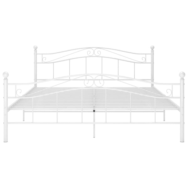 Weißes Bettgestell Totosel 200x200cm (Metall)