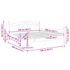 Weißes Bettgestell Totosel 200x200cm (Metall)