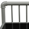 Nachttische Leokadia grau und schwarz (2 Stk. Metall und Glas)