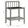 Nachttische Leokadia grau und schwarz (2 Stk. Metall und Glas)