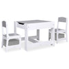 Weißer Kindertisch und 2 Stühle Günter (MDF)