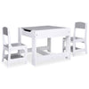Weißer Kindertisch und 2 Stühle Günter (MDF)