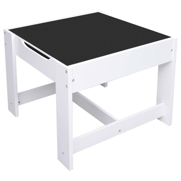 Weißer Kindertisch und 2 Stühle Günter (MDF)