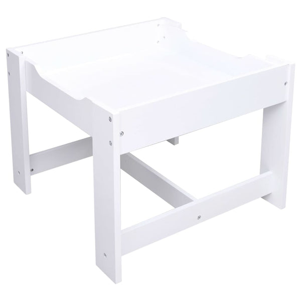 Weißer Kindertisch und 2 Stühle Günter (MDF)