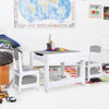 Weißer Kindertisch und 2 Stühle Günter (MDF)