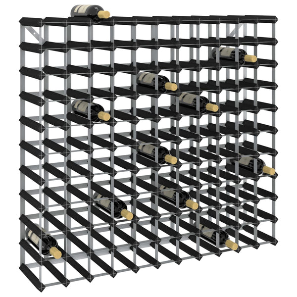 Schwarzes Weinregal Danielle für 120 Flaschen (Kiefer)