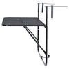 Schwarzer Balkontisch Barnoba 60x40cm (Stahl)