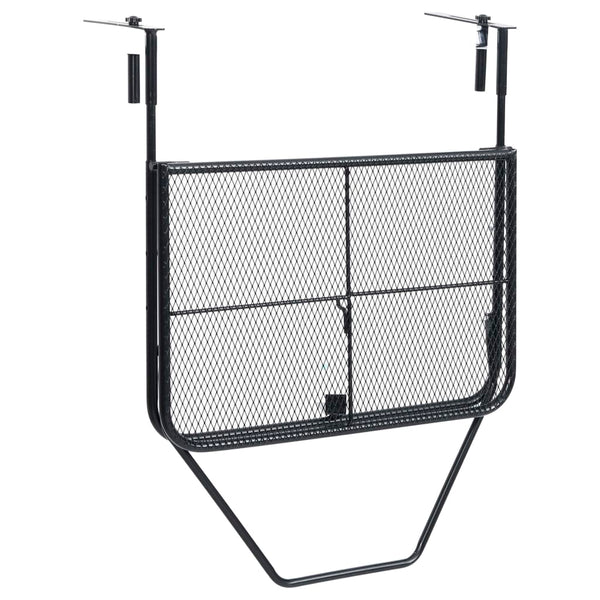 Schwarzer Balkontisch Barnoba 60x40cm (Stahl)
