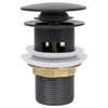 Grauer Siphon mit Stopfen und Überlauf Franta 6,4x6,4x9,1cm