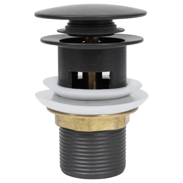 Grauer Siphon mit Stopfen und Überlauf Franta 6,4x6,4x9,1cm