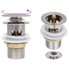 Silberner Siphon mit Stopfen und Überlauf Franta 6,4x6,4x9,1cm