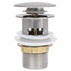 Silberner Siphon mit Stopfen und Überlauf Franta 6,4x6,4x9,1cm