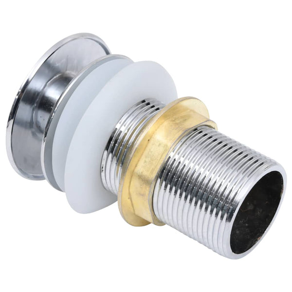 Silberner Siphon mit Stopfen und Überlauf Franta 6,4x6,4x9,1cm