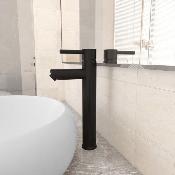 Schwarzer Badezimmer Wasserhahn Ervant 12x30cm