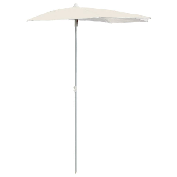 Halbsonnenschirm Sand mit Stange Artusa 180x90cm