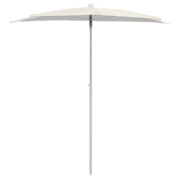 Halbsonnenschirm Sand mit Stange Artusa 180x90cm