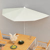 Halbsonnenschirm Sand mit Stange Artusa 180x90cm