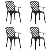 Gartensessel Ignanc, schwarz (4 St. Aluminiumguss)