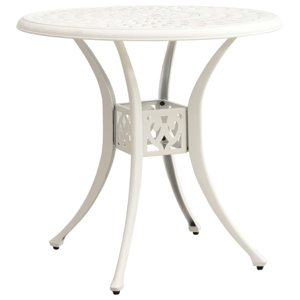 Weißer Gartentisch Solcaci 78x78x72cm (Aluguss)