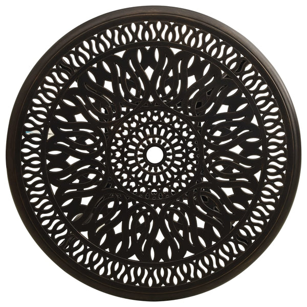 Bronze-Gartentisch Solcaci 90x90x74cm (Aluminiumguss)