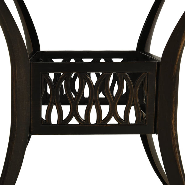 Bronze-Gartentisch Solcaci 90x90x74cm (Aluminiumguss)