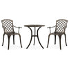 Bronze Bistro-Set Vitali (3-teilig, Aluminiumguss)