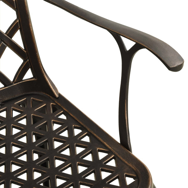 Bronze Bistro-Set Vitali (3-teilig, Aluminiumguss)